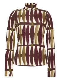 Cara Cara Suzie abstract-print mock-neck Top | Neutrals | FARFETCH at Farfetch